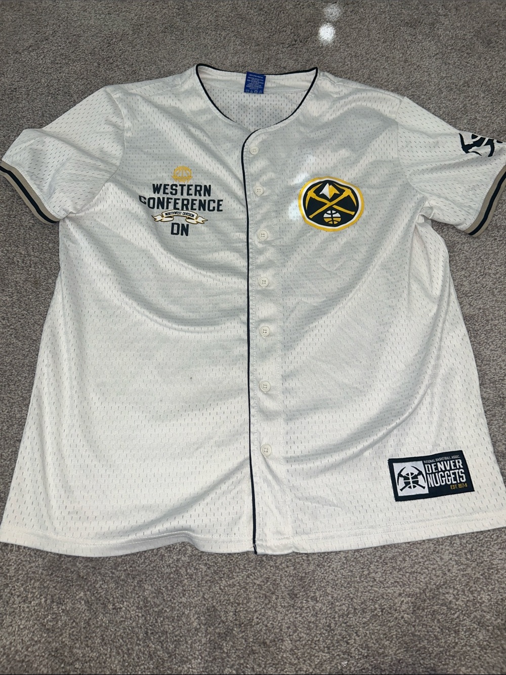 Denver Nuggets Men’s White Western Conference Replica Jersey